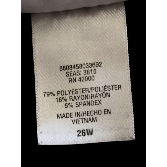 Jaclyn Smith Womens Stretch Black Trousers Plus Size 26W - Picture 7 of 7